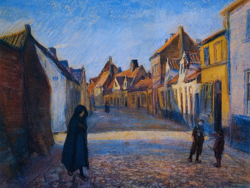 1872-Artur Markowicz - Raggio di sole nelle strade di Bruges